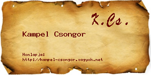 Kampel Csongor névjegykártya