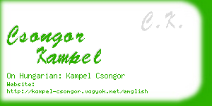 csongor kampel business card